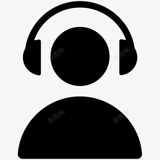客户服务商务耳机图标svg_新图网 https://ixintu.com 商务 商务实心图标 客户服务 耳机