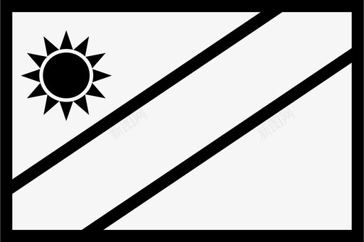 纳米比亚国旗物体国家图标图标