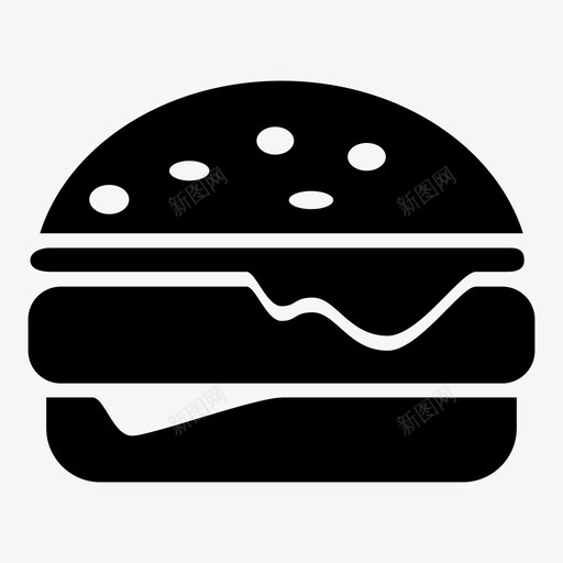 汉堡奶酪汉堡芝士汉堡图标svg_新图网 https://ixintu.com 三明治 垃圾食品 奶酪汉堡 快餐 汉堡 芝士汉堡 芝麻面包 餐厅