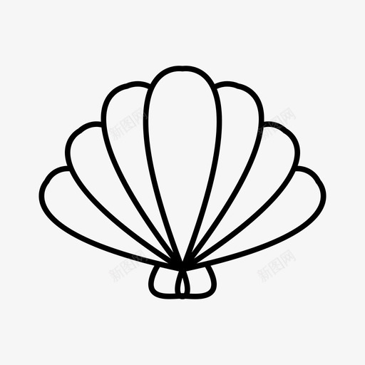 贝壳度假阳光图标svg_新图网 https://ixintu.com 岩石池 度假 探险 海滩 海边 贝壳 阳光