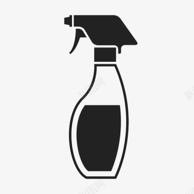喷雾瓶清洁剂玻璃清洁剂图标图标