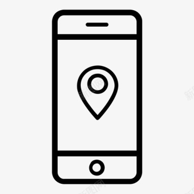 智能手机地图地图标签图标