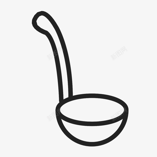 勺肉汤厨房用具图标svg_新图网 https://ixintu.com 勺 勺子 厨房用具 器皿 肉汤 酱汁