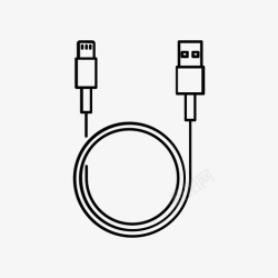 苹果6充电标志充电线iphone线usb线图标高清图片