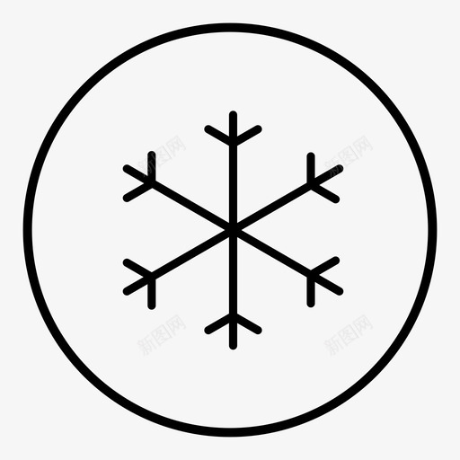 雪花白色天气预报图标svg_新图网 https://ixintu.com 假日 元素和天气 冰 天气预报 温度 滑雪 独特 白色 雪花