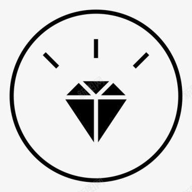 钻石宝石发光图标图标