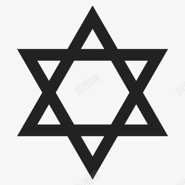 犹太教信仰希伯来语图标图标