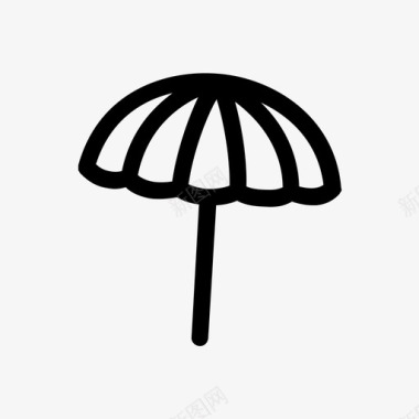 伞沙滩阴影图标图标