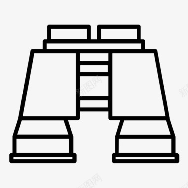 双筒望远镜视野圆形图标图标