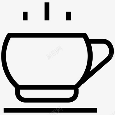 茶杯子杯子和碟子图标图标