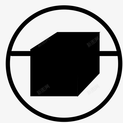 圆形巴德方块标志图标svg_新图网 https://ixintu.com 圆形巴德方块标志