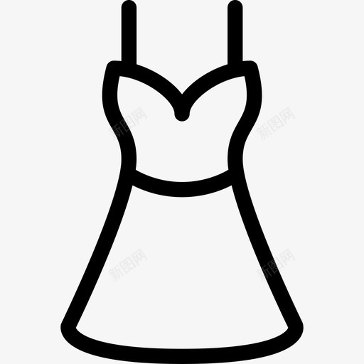 服装女人婚礼图标svg_新图网 https://ixintu.com 夏天 女人 女士们 女孩 婚礼 时尚 春天 服装 衣服 衣服配件线图标