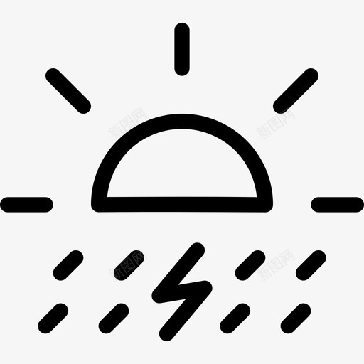 降雨雷电阵雨图标svg_新图网 https://ixintu.com 土坯 天气 旱地农业 沙漠 瀑布 白天 闪电 阵雨 降雨 雷电