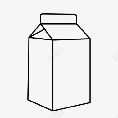 牛奶纸盒可回收纸张图标图标