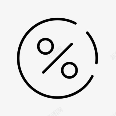 百分比折扣数学图标图标