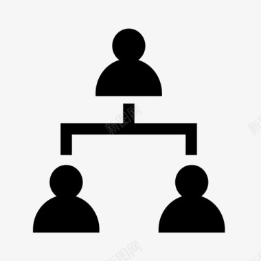 层次结构管理沟通图标图标
