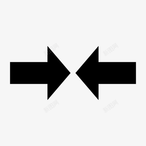 收缩箭头导航图标svg_新图网 https://ixintu.com 425箭头矢量图标 寻路 导航 形状 指向 收缩 箭头