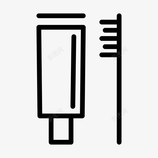 牙膏和牙刷牙膏牙刷图标svg_新图网 https://ixintu.com 清洁 牙刷 牙医 牙膏 牙膏和牙刷 牙齿卫生 牙齿护理 酒店主题图标集
