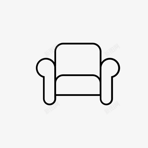 沙发椅子家具图标svg_新图网 https://ixintu.com 家 家具 座位 椅子 沙发