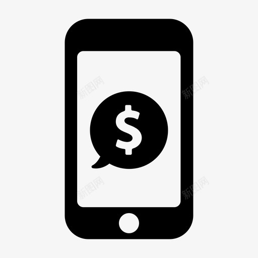 智能手机收入移动图标svg_新图网 https://ixintu.com 利润 手机 收入 智能手机 移动 移动支付 网上银行 购物