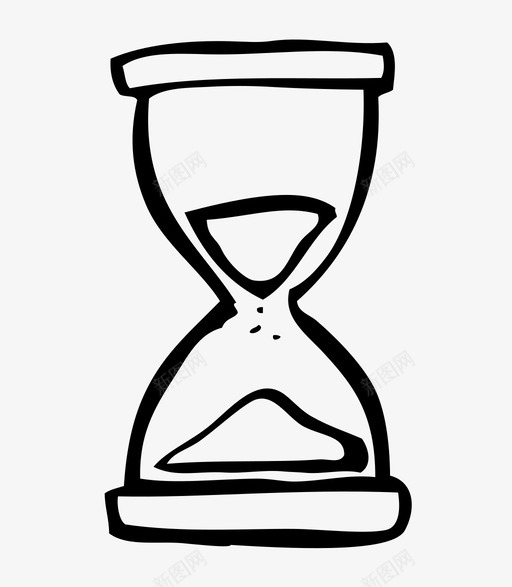 小时玻璃等待计时器图标svg_新图网 https://ixintu.com 小时玻璃 手绘 沙漏 秒 等待 计时器