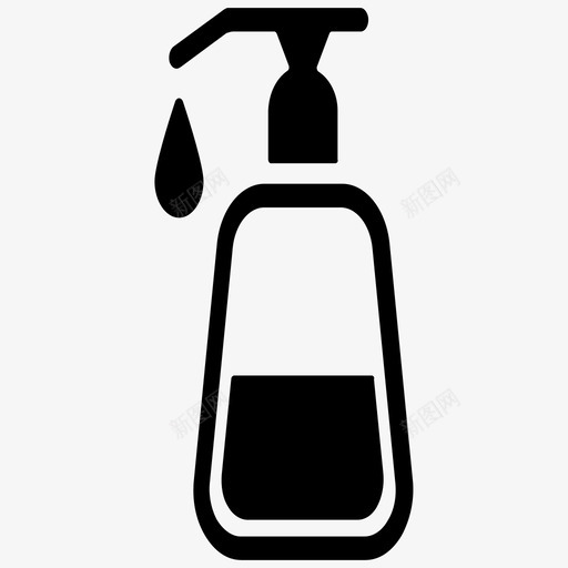 皂液器滴液皂图标svg_新图网 https://ixintu.com 洗手液 消毒液 液皂 滴 皂液器 肥皂