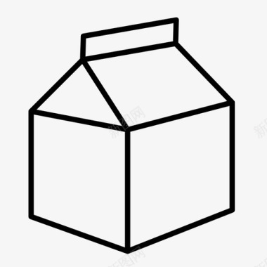 牛奶盒奶油奶制品图标图标