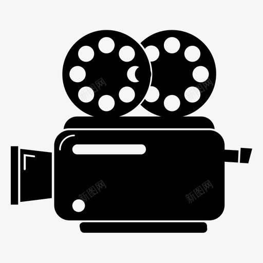 老式照相机旧的录音机图标svg_新图网 https://ixintu.com 卷 录像 录音机 旧好莱坞 旧的 电影 电影制作 老式照相机