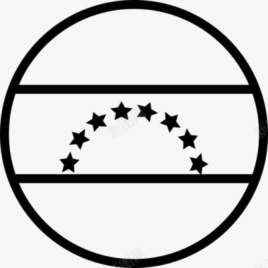 委内瑞拉国旗世界星星图标图标