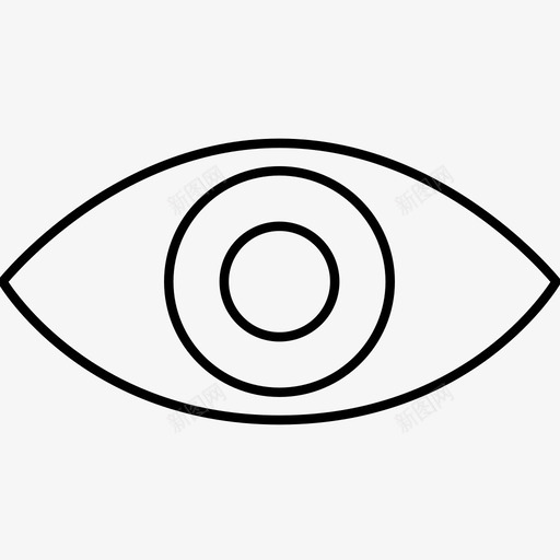 眼视瞳孔图标svg_新图网 https://ixintu.com 看 眼 瞳孔 虹膜 视 验光