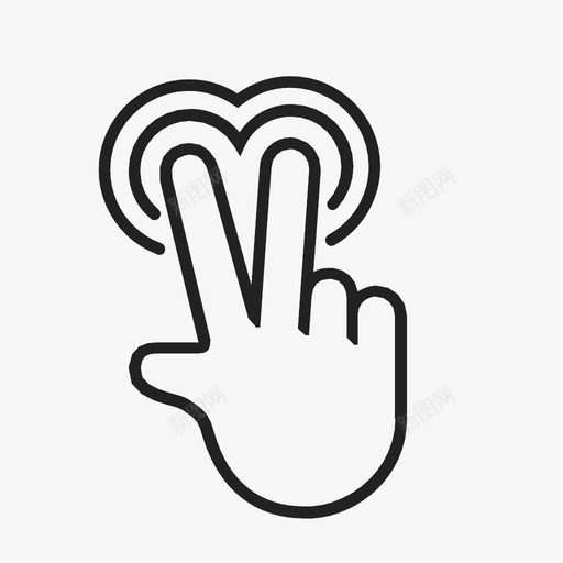 用两个手指轻触两次用户体验两个手指图标svg_新图网 https://ixintu.com 两个手指 交互 交互式手势 手势 技术 用两个手指轻触两次 用户体验 触摸手势