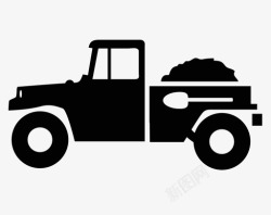 泥土车卡车汽车泥土图标高清图片
