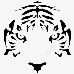 老虎脸老虎皇家孟加拉虎动物园图标高清图片
