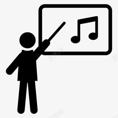 音乐教师教授演示者图标图标