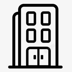 街道墙办公室窗户墙图标高清图片