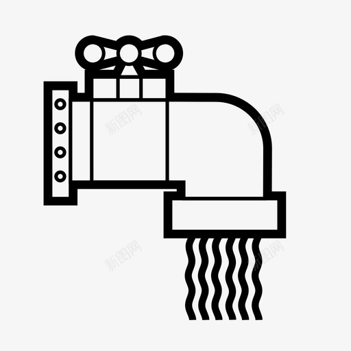 管道工业阀门图标svg_新图网 https://ixintu.com 工业 工业管道 水 水管 管道 线性结构 阀门