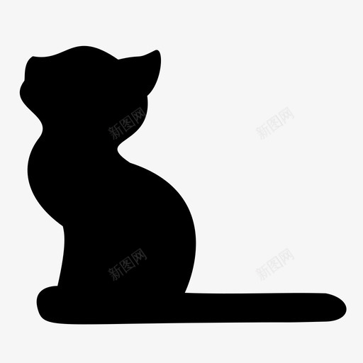 猫等等坐着图标svg_新图网 https://ixintu.com 动物 坐着 宠物 家 小猫 期待 渴望 猫 等等