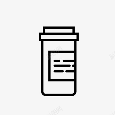 处方瓶药丸药物图标图标