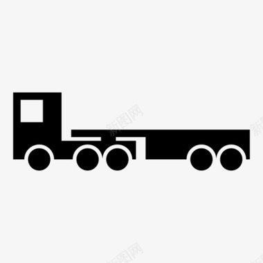 卡车拖车交通图标图标