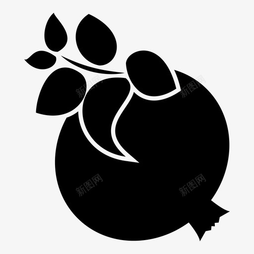 石榴植物营养图标svg_新图网 https://ixintu.com 健康水果 健康零食 健康食品 天然 植物 石榴 营养