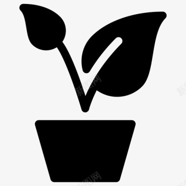 植物光合作用自然图标图标