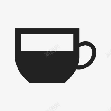一杯咖啡早餐容器图标图标