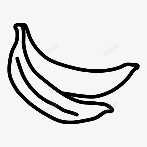 香蕉素描健康图标svg_新图网 https://ixintu.com 健康 手绘 水果 涂鸦 淀粉 碳水化合物 素描 食品 食品涂鸦 香蕉