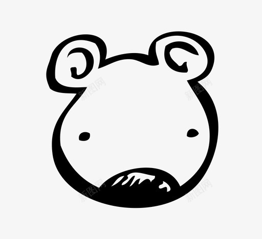 熊动物手绘图标svg_新图网 https://ixintu.com 动物 手绘 森林 泰迪 泰迪熊 熊 玩具 野生动物