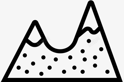 山雪山斜坡图标svg_新图网 https://ixintu.com 假日 冬季300 圣诞装饰 山 斜坡 景观 自然 阿尔卑斯山 雪山