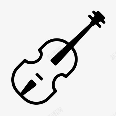 小提琴音响大提琴图标图标