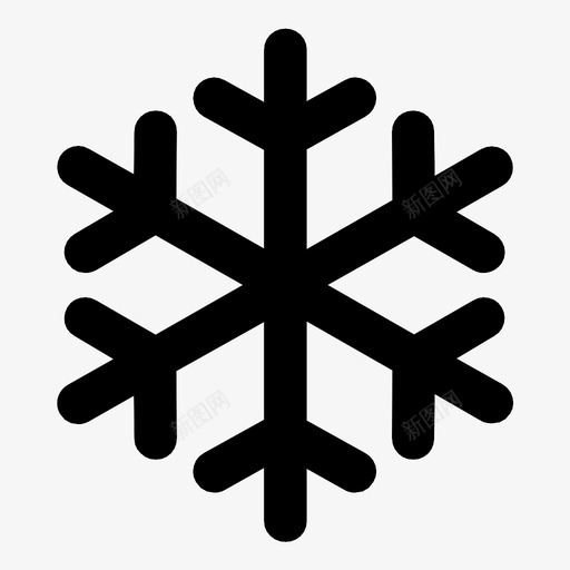 雪花白色天气预报图标svg_新图网 https://ixintu.com 假日 冰 冰冻 天气预报 寒冷 独特 白色 雪花