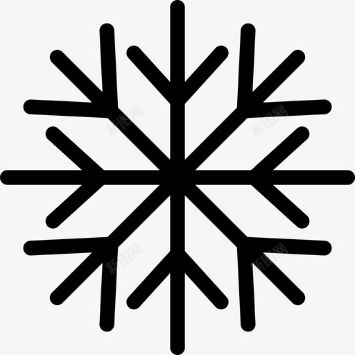 雪花冰雪图标svg_新图网 https://ixintu.com 冬天 冰 雪 雪花