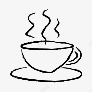 咖啡茶杯蒸汽图标图标