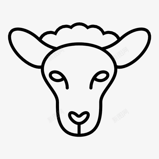 绵羊动物羊肉图标svg_新图网 https://ixintu.com 公羊 动物 尾巴 牛奶 绵羊 羊毛 羊肉